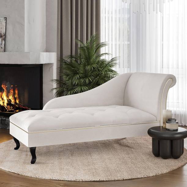 India wood mart Chesterfield-style chaise longue/couch sofa armchair chaise sofa White Engineered Wood Diwan