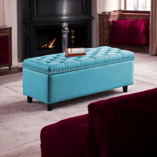 CozyLiving Luxurious Velvet Fabric Tufted Nailhead Trim Settee/Sofa for Bedroom/Livingroom Solid Wood Settee