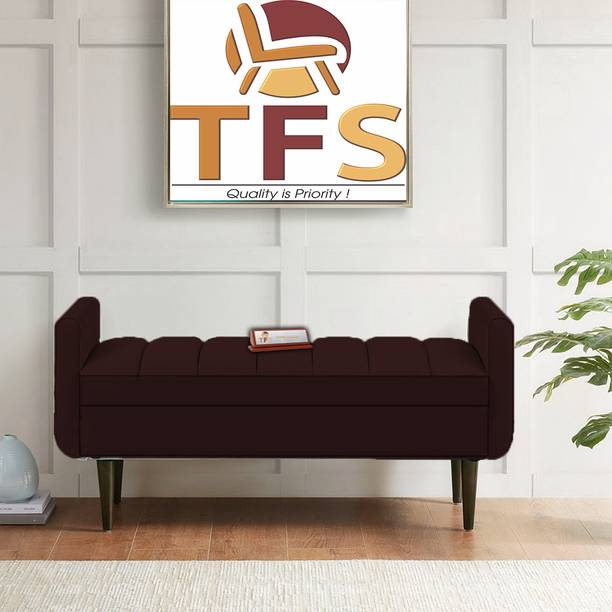 TFS Luxury Channel Tufted Curved Design 3 Setter Sofa/Bench With Box For Home Solid Wood Settee