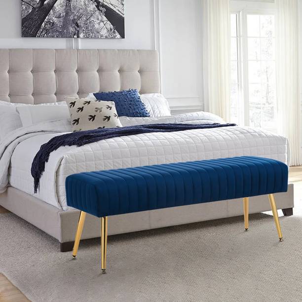 TFS Luxurious Channel Tufted 3 Seater Sofa/Bench for Bedroom/Living-room Solid Wood Settee