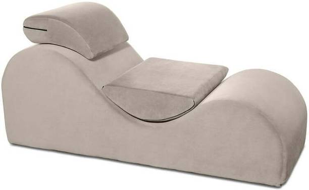 Soul Light Art Elegant Chaise Lounge Perfect for Yoga,Exercise,Stretching- Beige Engineered Wood Settee