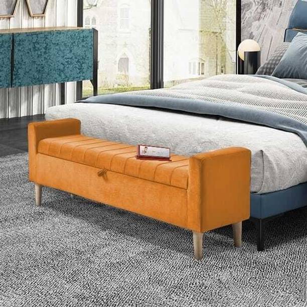 TFS Classic Chusion Velvet Fabric Settee/Sofa for Bedroom/Livingroom 2 setter Solid Wood Settee