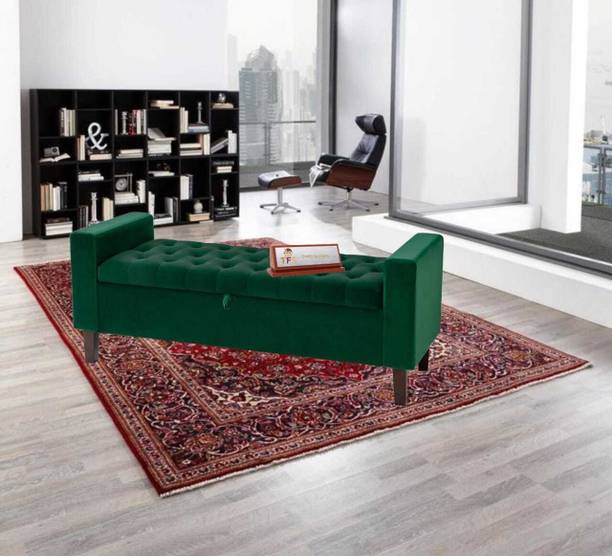 TFS Button Tufted Design 3 Seater Bench/ Ottoman/Sofa for Bedroom/Livingroom/Office Solid Wood Settee