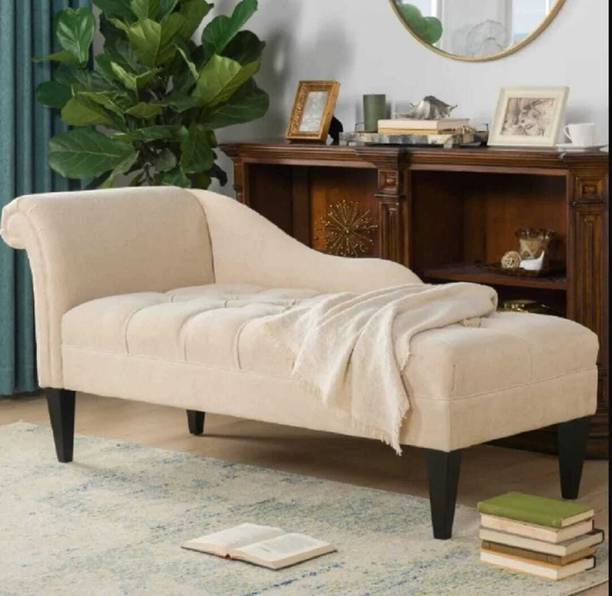 India wood mart Sheessham Wood Tantric Chaise Loung Chair Fabric Diwan