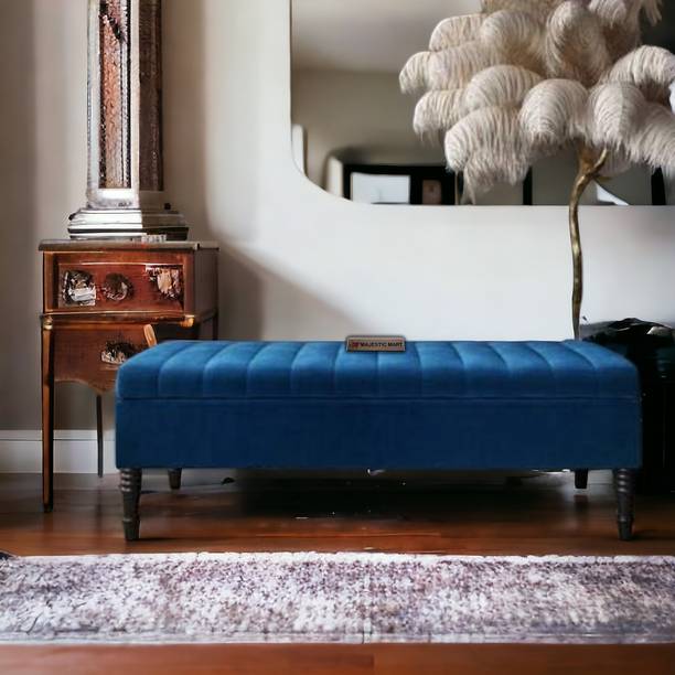 MAJESTIC MART Designer 2 Seater Settee/Bench Storage - Ottoman for Living Room/Bedroom/Office Solid Wood Settee