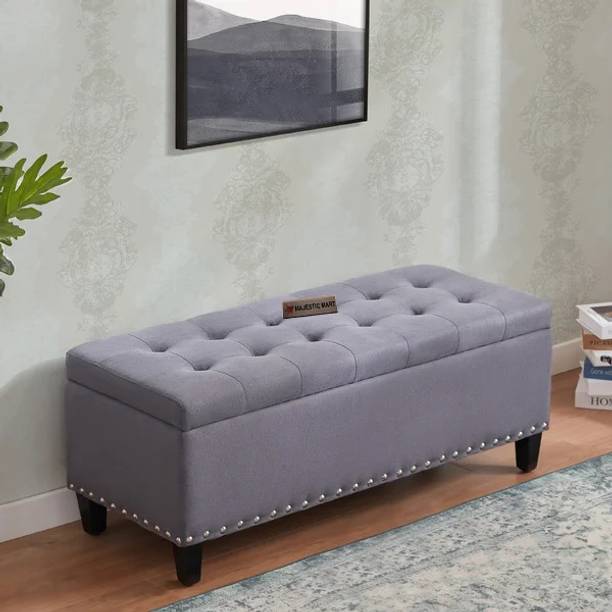 MAJESTIC MART Premium Velvet Storage Bench 2 Seater Sofa Ottoman Bench for Living Room,Bedroom Solid Wood Settee