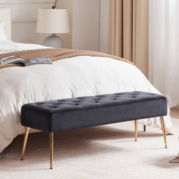 MAJESTIC MART Luxurious Button Tufted Modern Bench Ottoman Footrest Stool LivingRoom\Bedroom Solid Wood 2 Seater