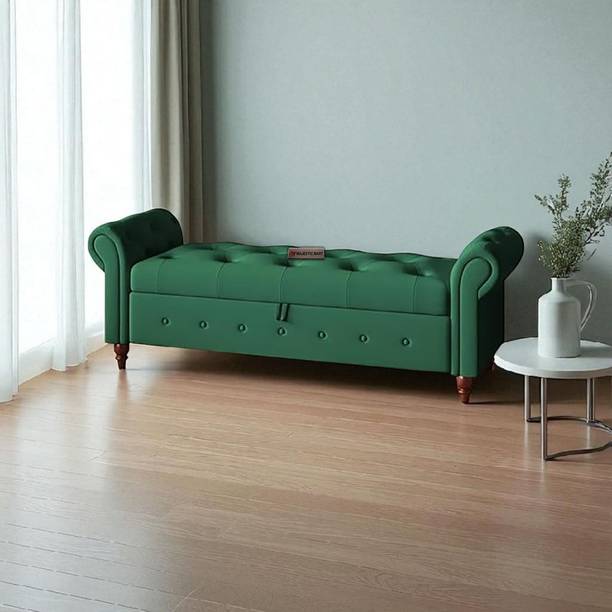 MAJESTIC MART Premium Tufted Storage Ottoman Bench for Bedroom Sofa Settee for Livingroom,Home Solid Wood Settee