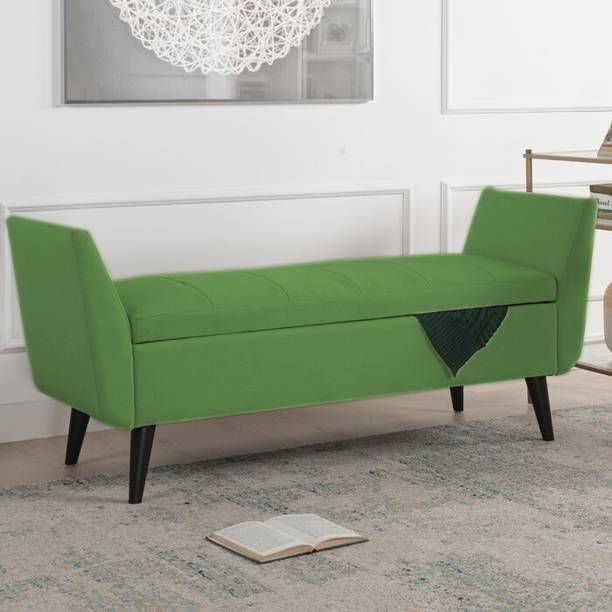 TFS Luxury Velvet Fabric Channel Tufted Sofa/Settee for Bedroom/Living Room Solid Wood Settee