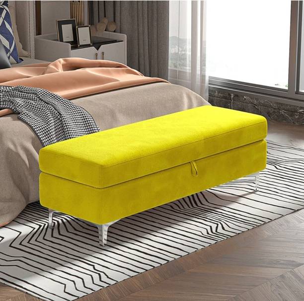 INAYA HOUSE Upholstered Solid Wood Settee