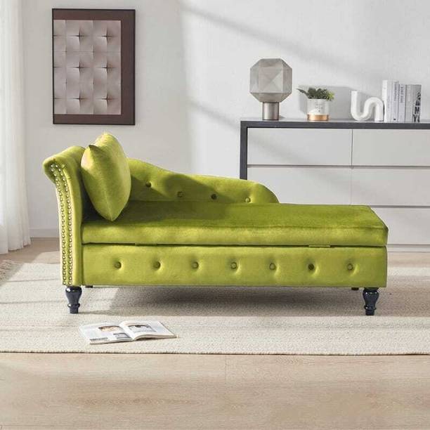 TFS Tufted Roll Arm Chaise Lounge/Sofa with box 3 Seater For Home And Living Room Solid Wood Settee