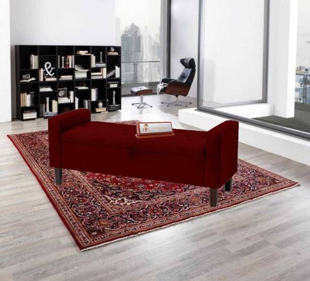 TFS Button Tufted Design 3 Seater Bench/ Ottoman/Sofa for Bedroom/Livingroom/Office Solid Wood Settee