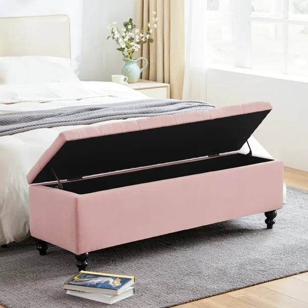 MAJESTIC MART Luxurious Bench Ottoman with Storage | Settee For Bedroom, Living Room, Entryway Solid Wood Settee