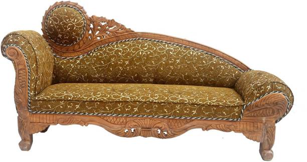 W.S.HANDICRAFTS Teak (Sagun) Wood 3 Seater Diwan Sofa for Living Room | Brown Diwan Solid Wood Diwan (Finish Color - Honey Brown Finish) Upholstery Material- Foam Solid Wood Diwan