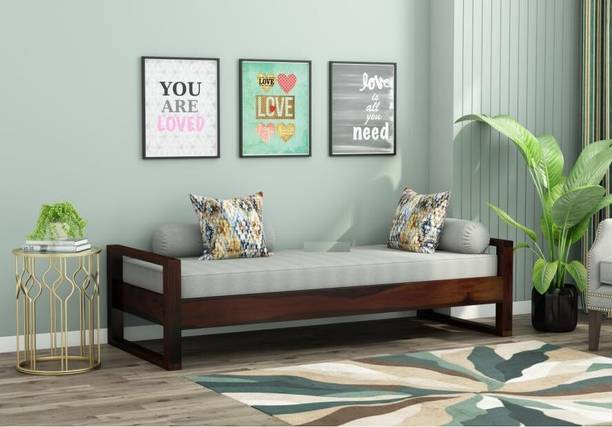 QUENWOOD Divan Bed for Living Room, Drawing Room, Space Saving Solid Wood Diwan Solid Wood Diwan