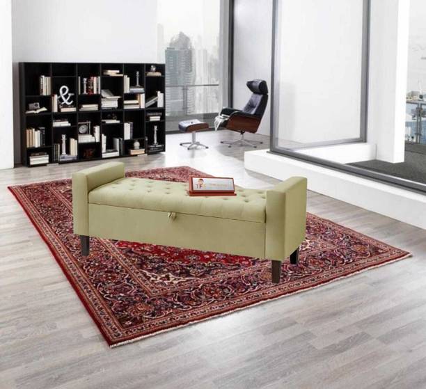 TFS Button Tufted Design 2 Seater Bench/ Ottoman/Sofa for Bedroom/Livingroom/Office Solid Wood Settee