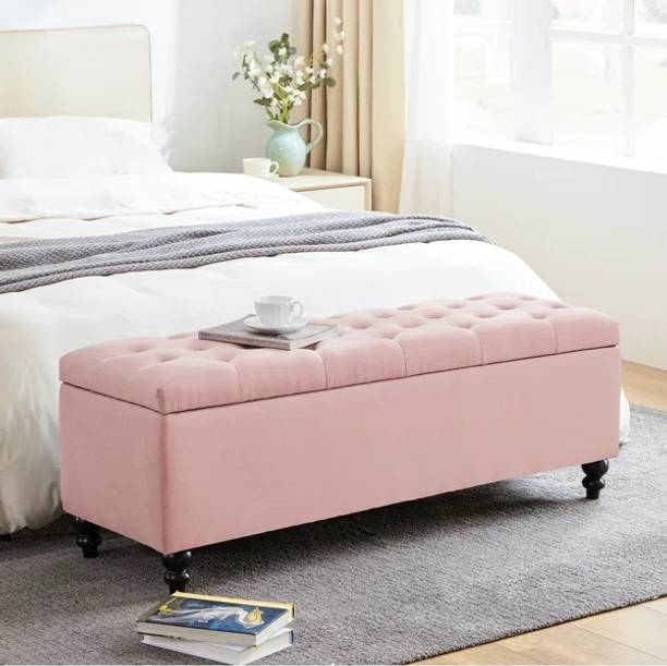 MAJESTIC MART Luxurious Bench Ottoman with Storage | Settee For Bedroom, Living Room, Entryway Solid Wood Settee