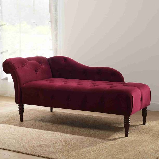 India wood mart Chesterfield-style chaise longue/couch sofa armchair chaise sofa Purple Engineered Wood Diwan