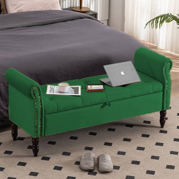 TFS Luxury Tufted Nail-Head-Trim Settee/Sofa 3 Setter With Two Round Boaster Pillow Solid Wood Settee