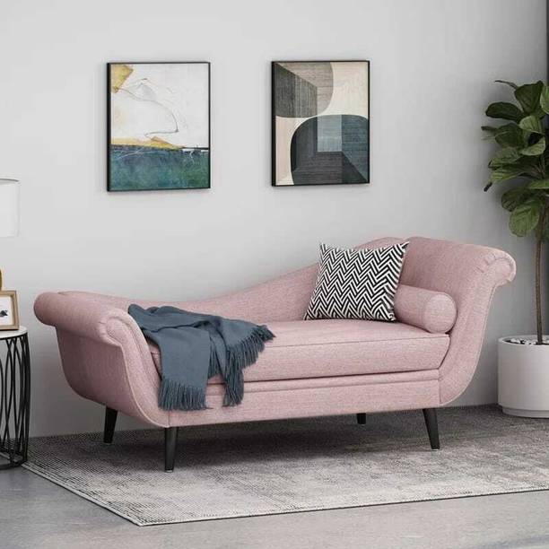 India wood mart Velvet Luxury Couch Rosewood 3-Seater Settee Sofa Diwan Couch PINK COLOUR Engineered Wood Diwan