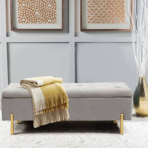 Friends Life 54'' Velvet Storage Bench Ottoman,Versatile Seating with Hidden Storage Solid Wood Settee