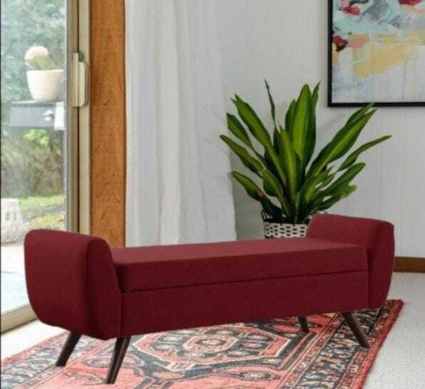 TFS Wooden Velvet Fabric Classy Look 2 Seater Sofa/Settee for Home/Office Solid Wood Settee