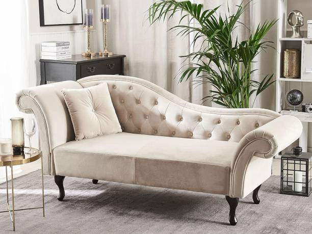 India wood mart Chesterfield Chaise Lounge Couch Button Tuffted Velvet Diwan Foam Diwan
