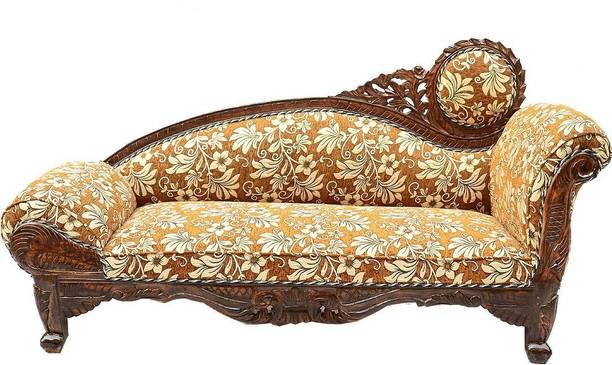 W.S.HANDICRAFTS Sofa set (Teak (Sagun) in carving design Filling Material- Foam, mahogany finish Solid Wood Diwan