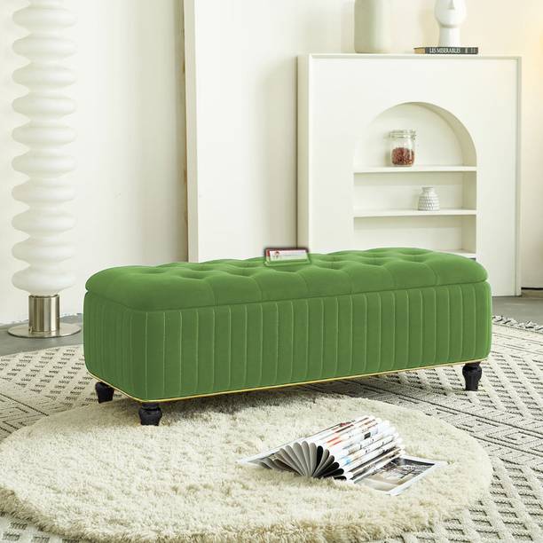 TFS Luxurious Storage Bench 2 Seater Sofa | Ottoman for Livingroom/Office/Home Solid Wood Settee