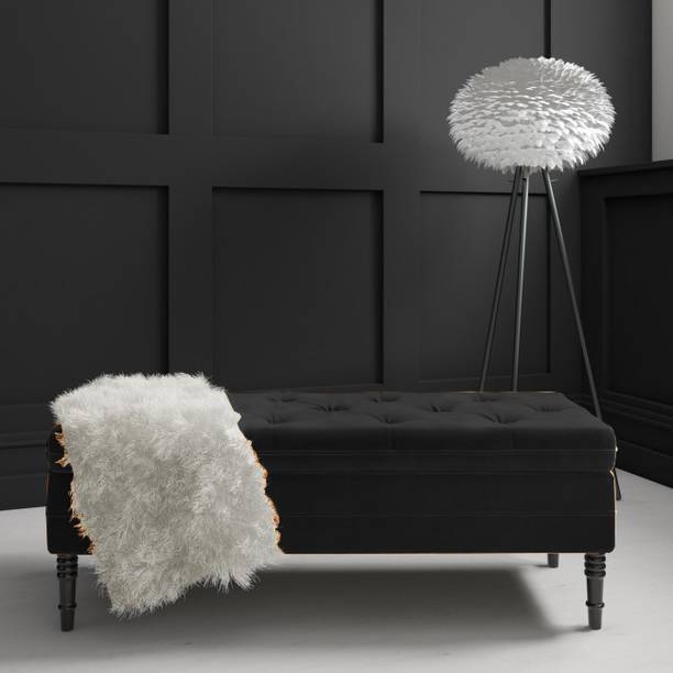 TFS Flip-Top Tufted Button Bench Settee with Storage Box For Bedroom/Office 2 seater Solid Wood Settee