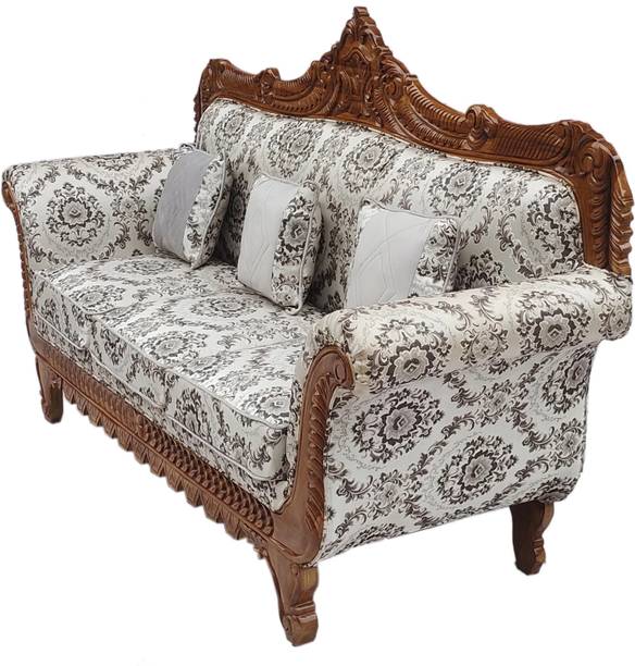 Wood Master Sre Wood Master Sre Teak Wood Sofa Set with Cushion for Living Room Bedroom, Hall Solid Wood Settee