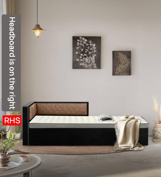 Trevi Ibaco upholstery headboard Single DiwanBed with Storage RHS (Hotels,Hostels,PGs) Engineered Wood Diwan