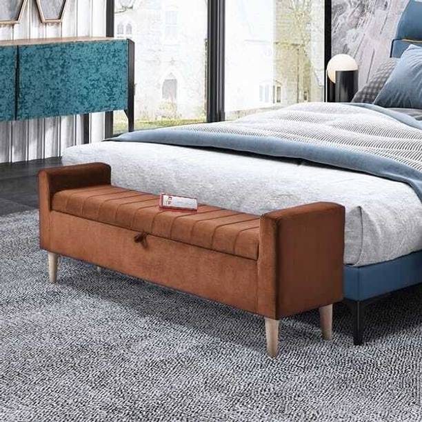 TFS Classic Chusion Velvet Fabric Settee/Sofa for Bedroom/Livingroom 3 setter Solid Wood Settee