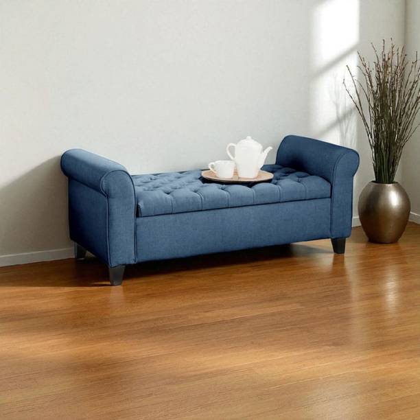 MAJESTIC MART Luxurious 2 Seater Sofa Ottoman Bench - Ideal for Your Home/Livingroom Or Office Solid Wood Settee