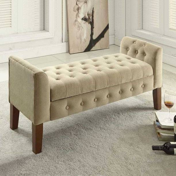 MAJESTIC MART Flip Top Settee With Storage Armrest Bench | Diwan For Livingroom/Bedroom/Office Solid Wood Settee