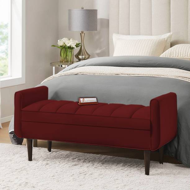 TFS Luxury Bench 2 Seater Settee with Storage Box For Living Room/Bedroom/Office Solid Wood Settee