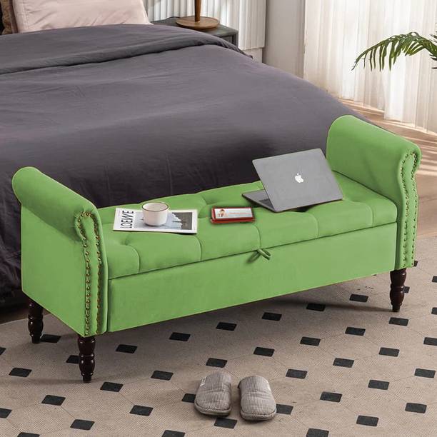 TFS Luxury Tufted Nail-Head-Trim Settee/Sofa 2 Setter With Two Round Boaster Pillow Solid Wood Settee