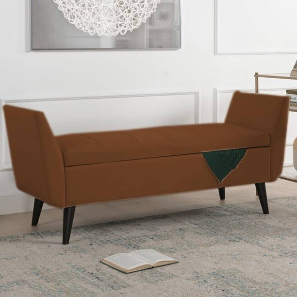 TFS Luxury Velvet Fabric Channel Tufted Sofa/Settee for Bedroom/Living Room Solid Wood Settee