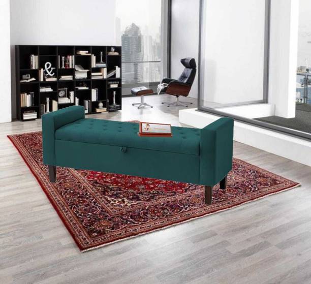 TFS Button Tufted Design 2 Seater Bench/ Ottoman/Sofa for Bedroom/Livingroom/Office Solid Wood Settee