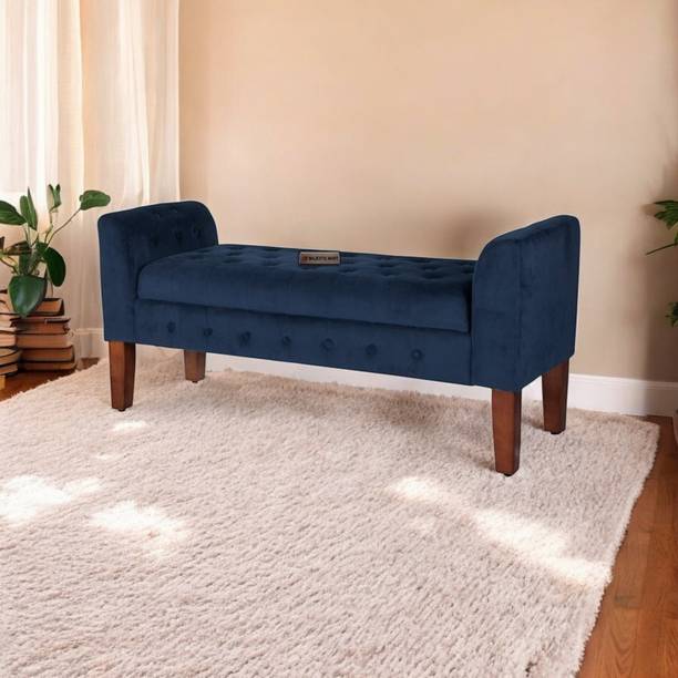 MAJESTIC MART Premium Tufted Settee with Storage Bench 2 Seater Sofa for Living Room Bedroom Solid Wood Settee