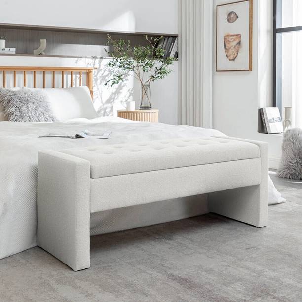 Friends Life Upholstered Flip Top Storage Bench Bedroom Solid Wood Settee