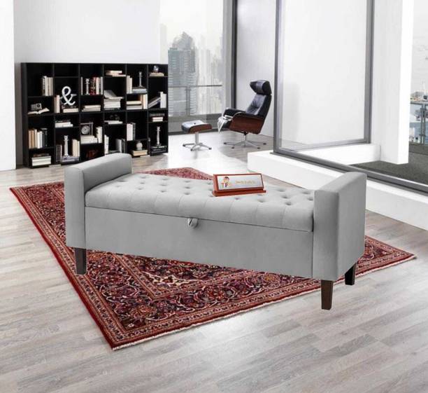 TFS Button Tufted Design 2 Seater Bench/ Ottoman/Sofa for Bedroom/Livingroom/Office Solid Wood Settee