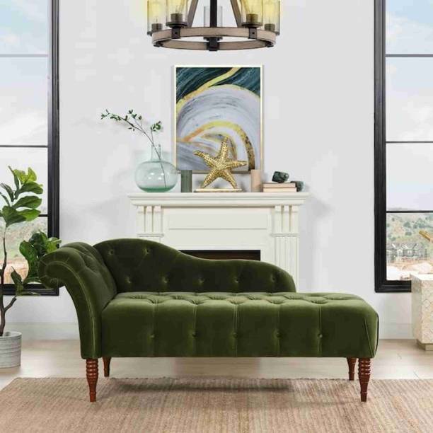Soul Light Art Chesterfield-style longue/couch sofa armchair chaise lounger sofa Olive Green Engineered Wood Diwan