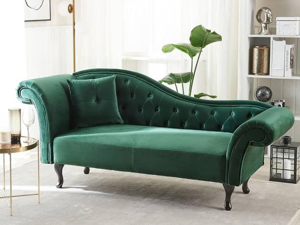 India wood mart Chesterfield Chaise Lounge Couch Button Tuffted Velvet Diwan . Foam Diwan