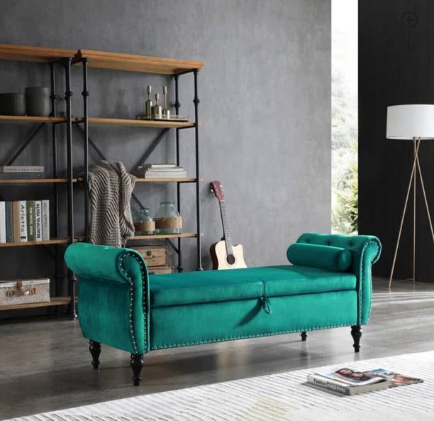 MAJESTIC MART Modern Storage Bench Sofa/Settee/Chaise/Lounger/ for Living & Bed Rooms/Office Solid Wood Settee