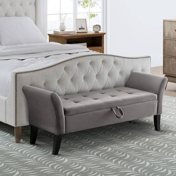 TFS Classic Luxury Design 3 Seater Sofa/Bench with Storage Box For Home/Office Solid Wood Settee