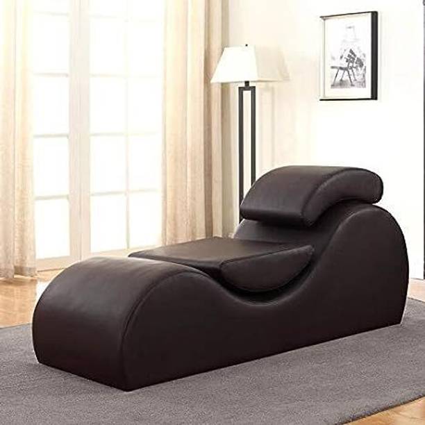 Soul Light Art Leatherate Tantric Chaise Loung Chair, Yoga Chaise Solid Wood Settee
