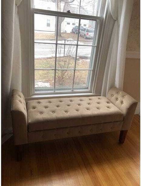 TFS Luxurious Bench settee with Storage Box 2 seatter For Bedroom, Living,office Solid Wood Settee