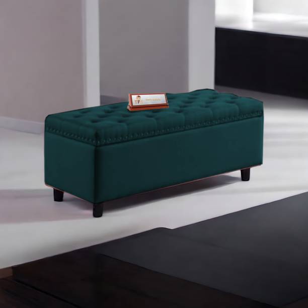 CozyLiving Luxurious Velvet Fabric Tufted Nailhead Trim Settee/Sofa for Bedroom/Livingroom Solid Wood Settee