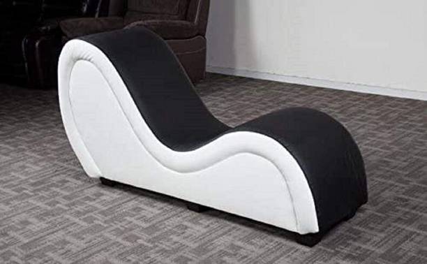 India wood mart Leatherate Tantric Chaise Loung Chair, Yoga Chaise Lounge Leatherette Lounger